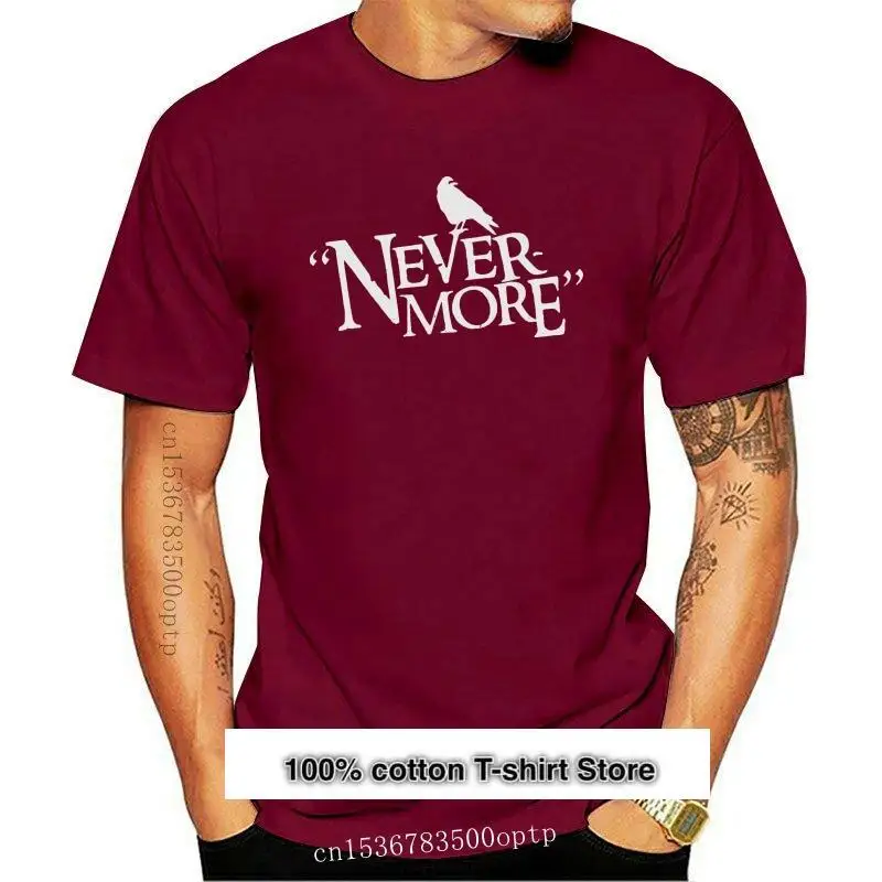 

Camiseta de algodón de alta calidad, camisa con estampado de El Cuervo, de Nevermore, remera de John Allen Poe