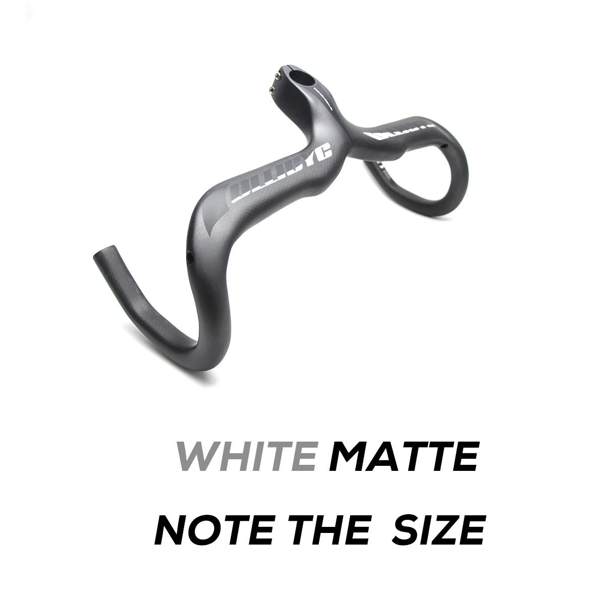 white--matte Ullicyc дорожный карбоновая рукоятка для дорожного велосипеда, изогнутый бар, углеродный дорожный велосипед, аксессуары для руля велосипеда 3 цветной матовый YT490 - Цвет: white--matte