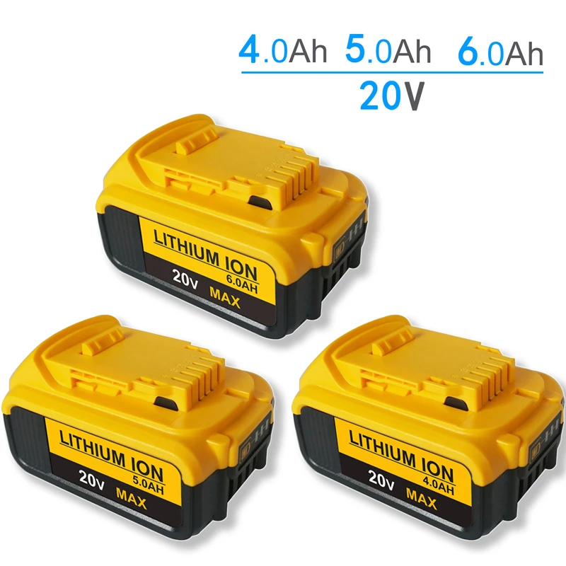 Сменный литий-ионный аккумулятор для электроинструментов DeWalt DCB205 DCB201 20 в 6000 мАч |