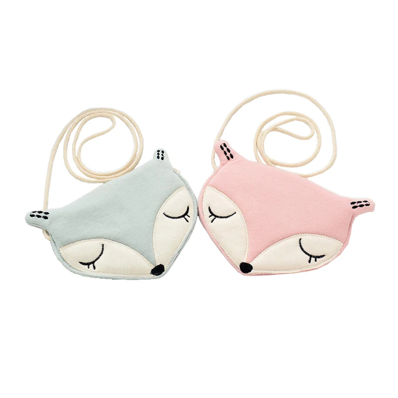 Lovely Children one shoulder bag coin purse cute fox girls messenger bag baby accessories