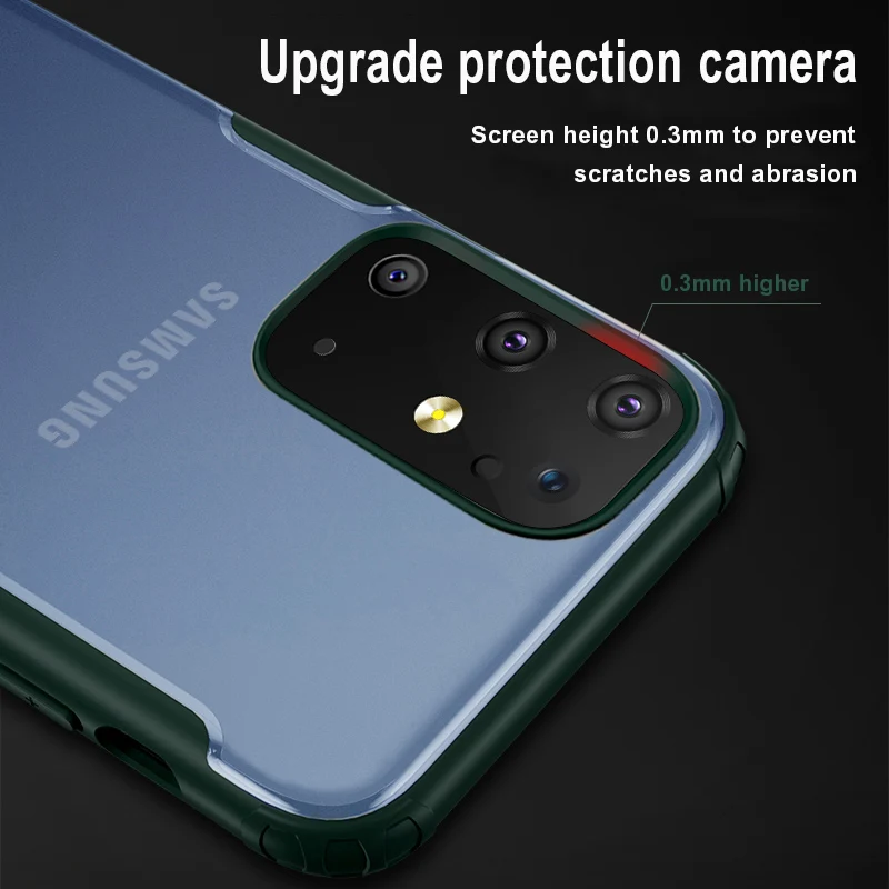

For Samsung Note 20 Ultra S20 Plus Case Luxury Matte Transparent Back Case For Samsung S10 S20 Plus S10e Note 10 20 Plus Case