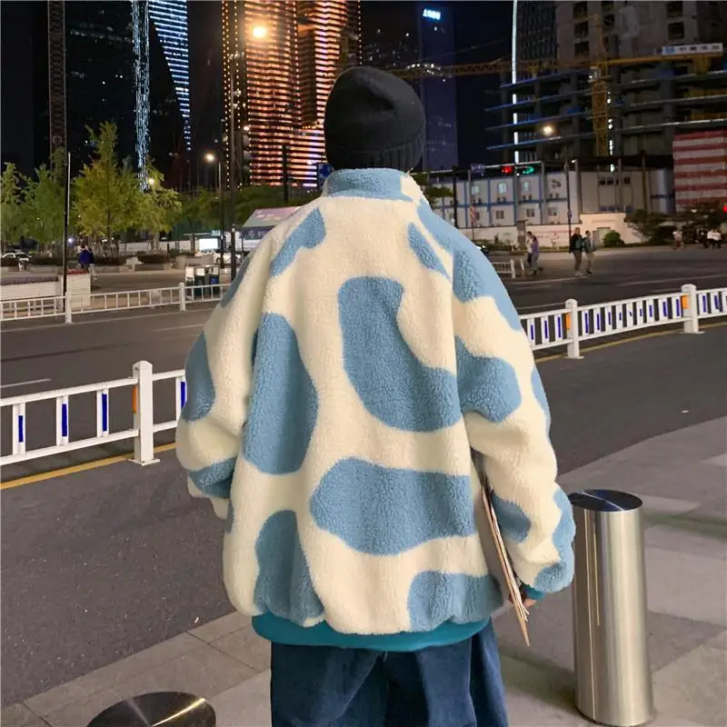 Куртка из бархата ягненка Мужская Корейская версия Harajuku трендовая ...