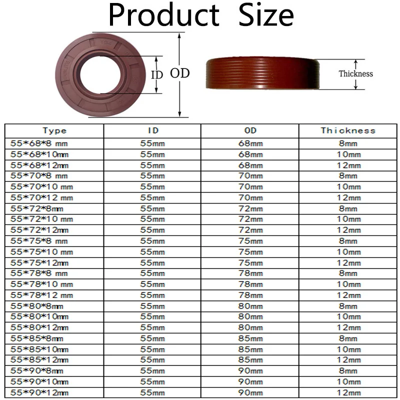 Скелетоны с тремя губами коричневые FKM резиновые масляные уплотнения