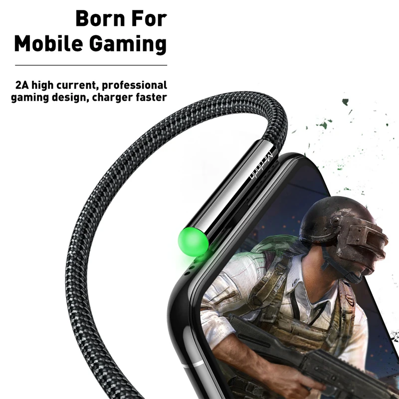Mcdodo USB Cable for iPhone lightning 14 13 12 11 Pro Max 8 7 6 Plus iPad 2A Fast Charging USB Charger Data Cable iOS LED Cord