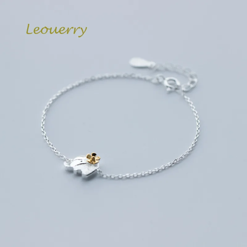 Женский браслет цепочка из серебра 925 пробы с изображением слона|Гибкие и жесткие