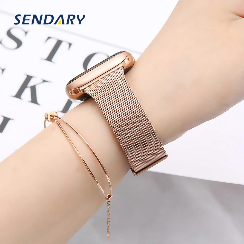 Slim Watch Band for Apple Watch SE 7/6/5/4/3/2/1 38MM 40MM 41MM Metal Bracelet Loop Strap 42MM 44MM 45MM Wrist Watchband