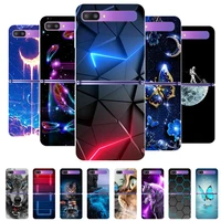 for samsung galaxy z flip 3 5g case cute transparent pc hard case back cover for samsung z flip zplip 3 5g phone shell coque