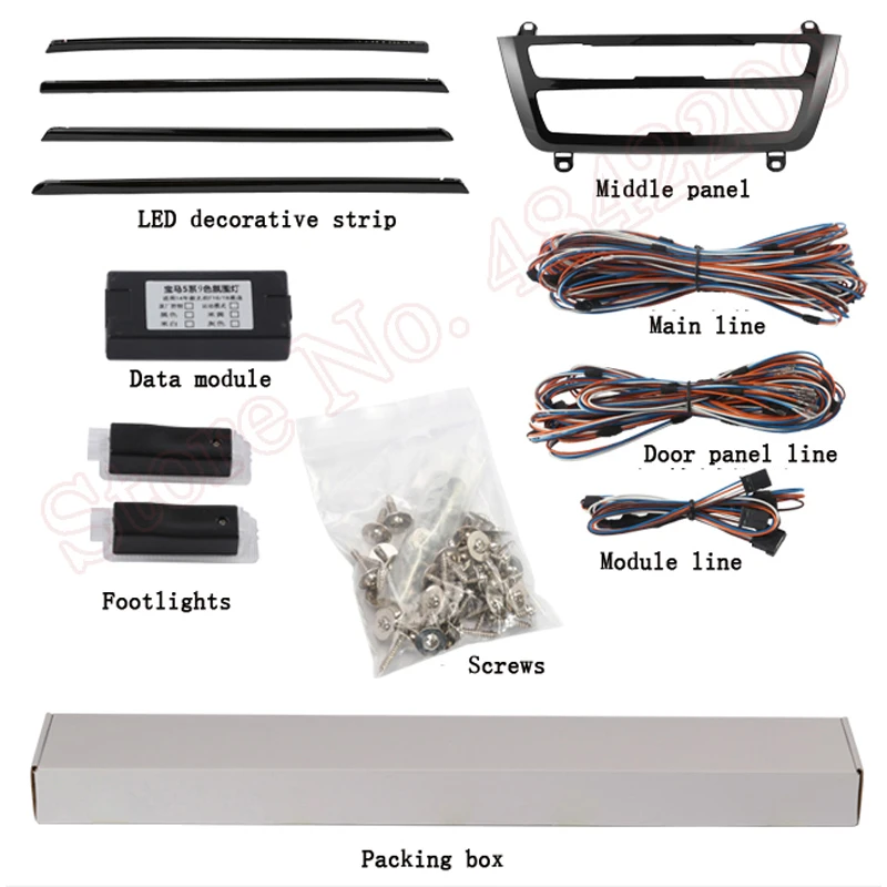 

Ambient Light For BMW 3 series F30 F35 Radio Frame Center Console Cover LED Stripes Atmosphere Lamp Tuning car 9-color 2014-2018