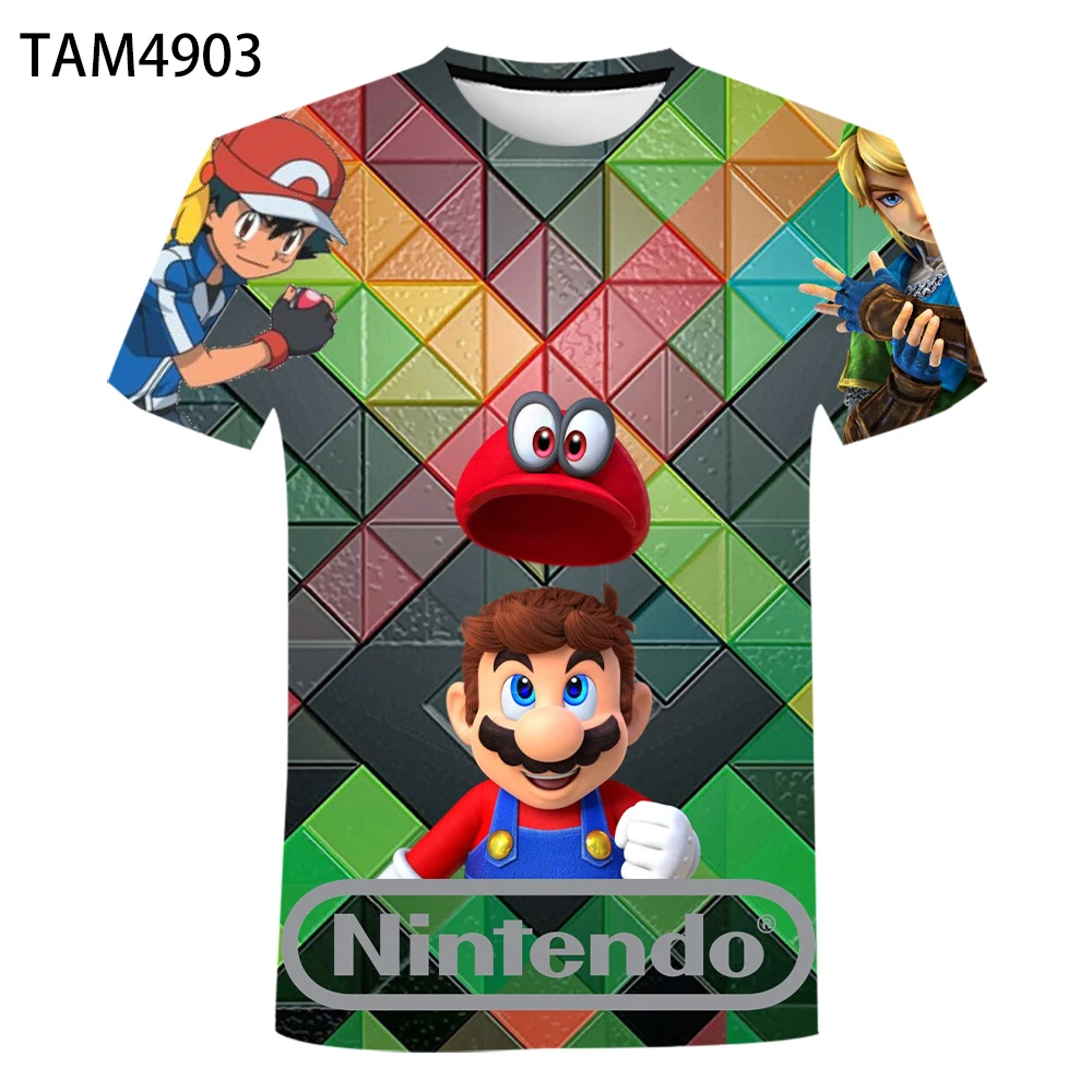 Nintendo Игры 2021 новый модный уличный Стиль Универсальный Пара 3D Футболка с принтом