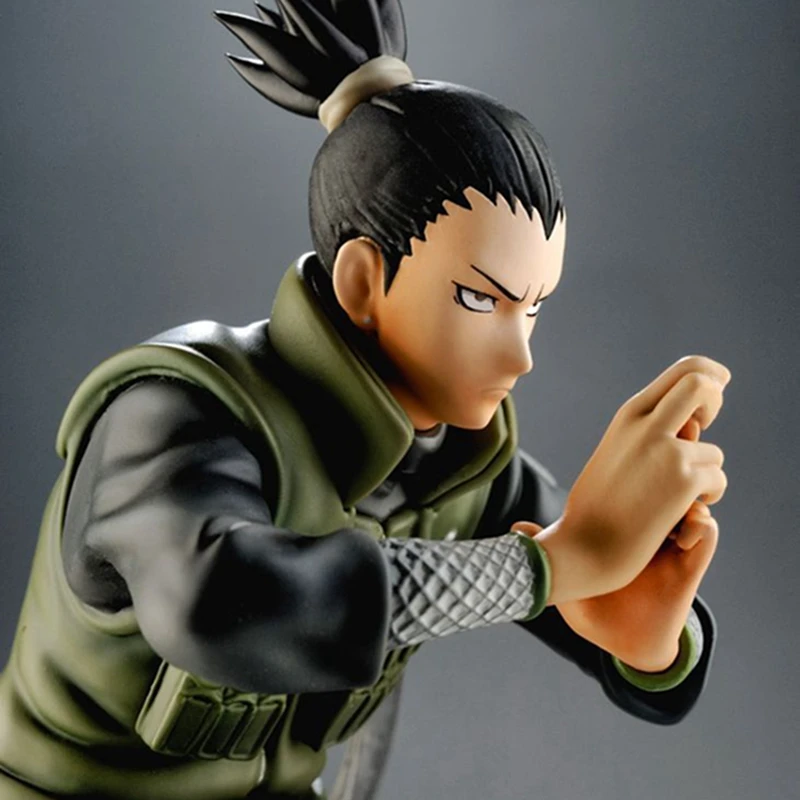 anime character nara shikamaru figure special effects base model toys action figurine pvc 14cm childrens model toy free global shipping