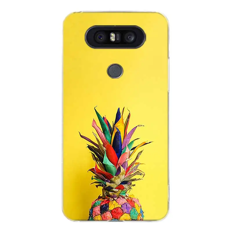 Ананас чехол с крышкой и узором мягкий резиновый для LG G8S Q8 Q7 Q6 G6 G7 G5 G4 V40 V30 V20 V10 K8 K10