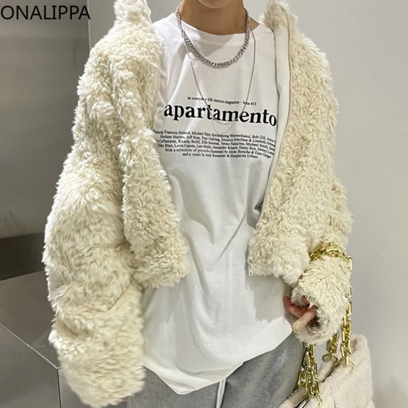 

Женская зимняя куртка Onalippa 2021 в стиле ретро с воротником-стойкой и молнией