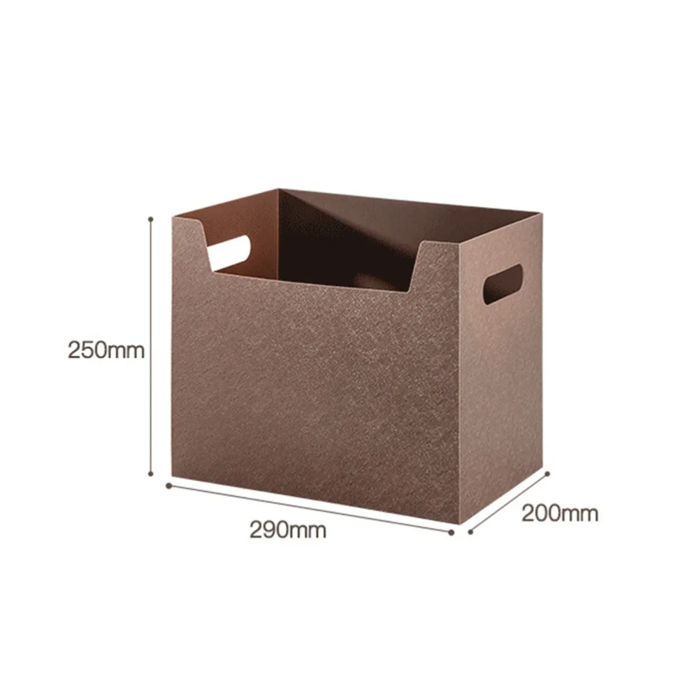 

2pcs Folding Storage Baskets Book Storage Containers Two-handle Storage Boxes