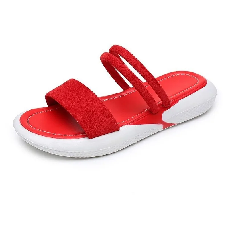 Женские летние шлепанцы модные повседневные сандалии на плоской подошве в