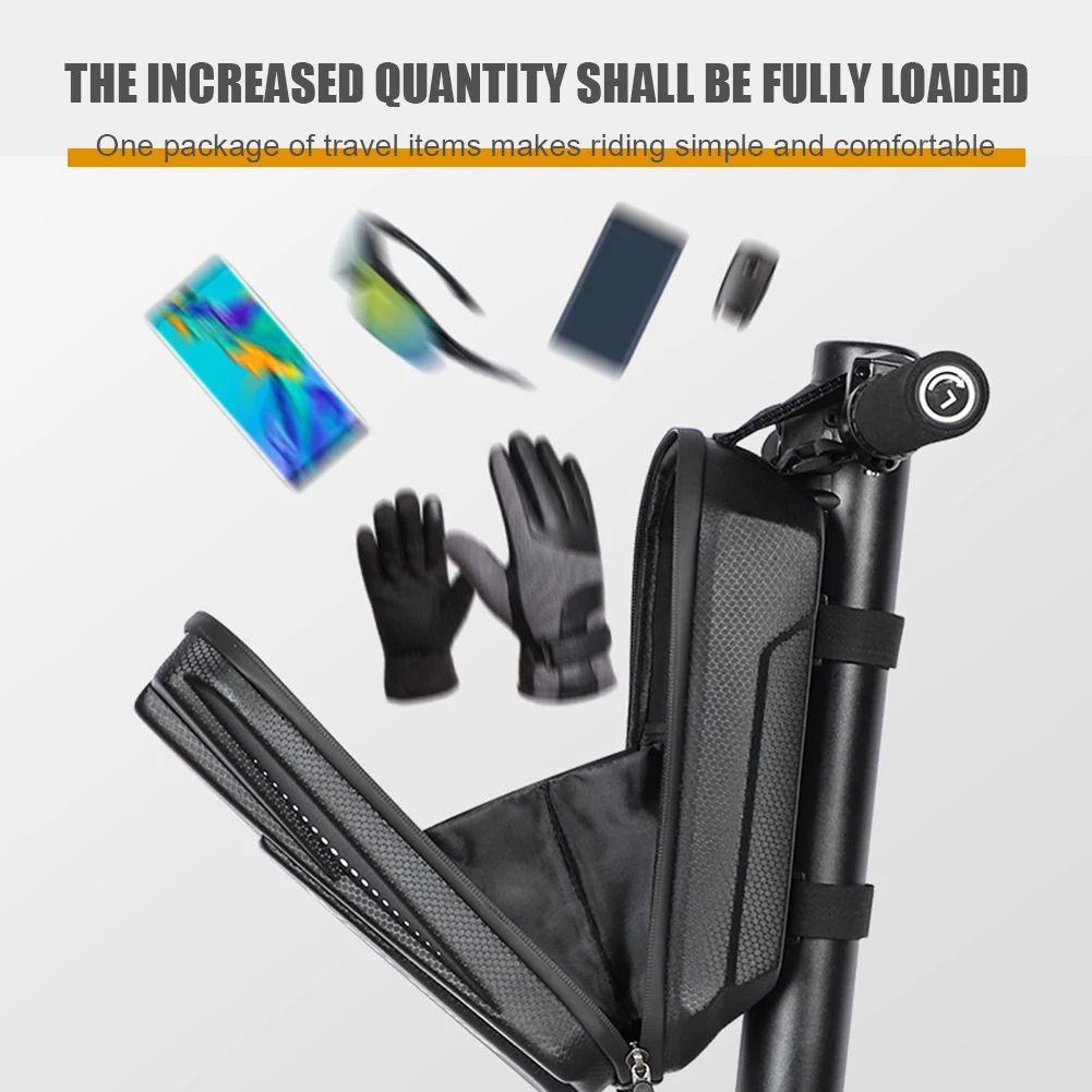 

WEST BIKING Waterproof Electric Scooter Handlebar Hard Shell Bag Scooter Skateboard Front Top Tube Frame Container Bags Dropship