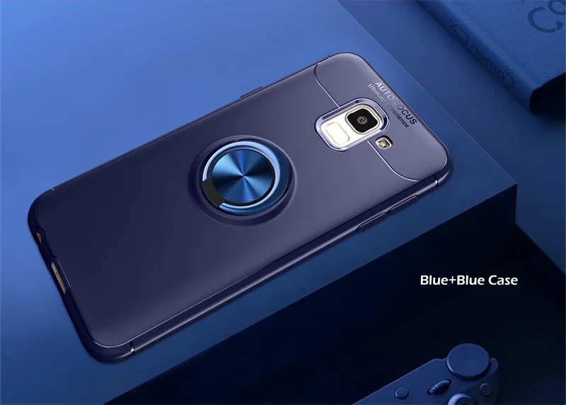 Чехол J6 для samsung Galaxy J6 Prime чехол Роскошный противоударный бампер Защита для samsung J6 Plus задняя оболочка - Цвет: Blue