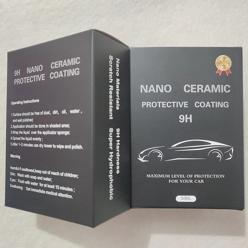 9H Nano Ceramic Protective Coating Scratch Resistant Super Hydrophobic Anti-Acid Rain Anti-Fouling Anti-Frost Anti-UV |