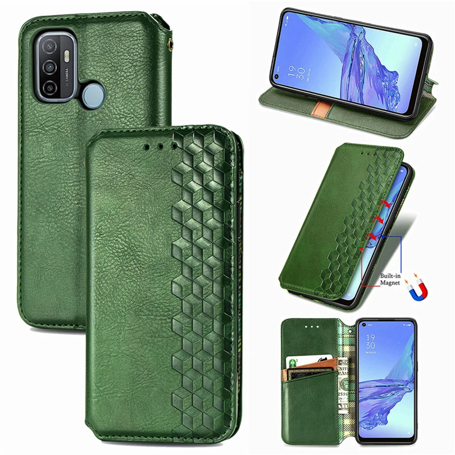 

Leather Luxury Wallet Case for Oppo A53S 5G 2021 Flip Case OPPO A53S A53 S Magnetic Card Book Shell OPPO A53 4G Stand Cover