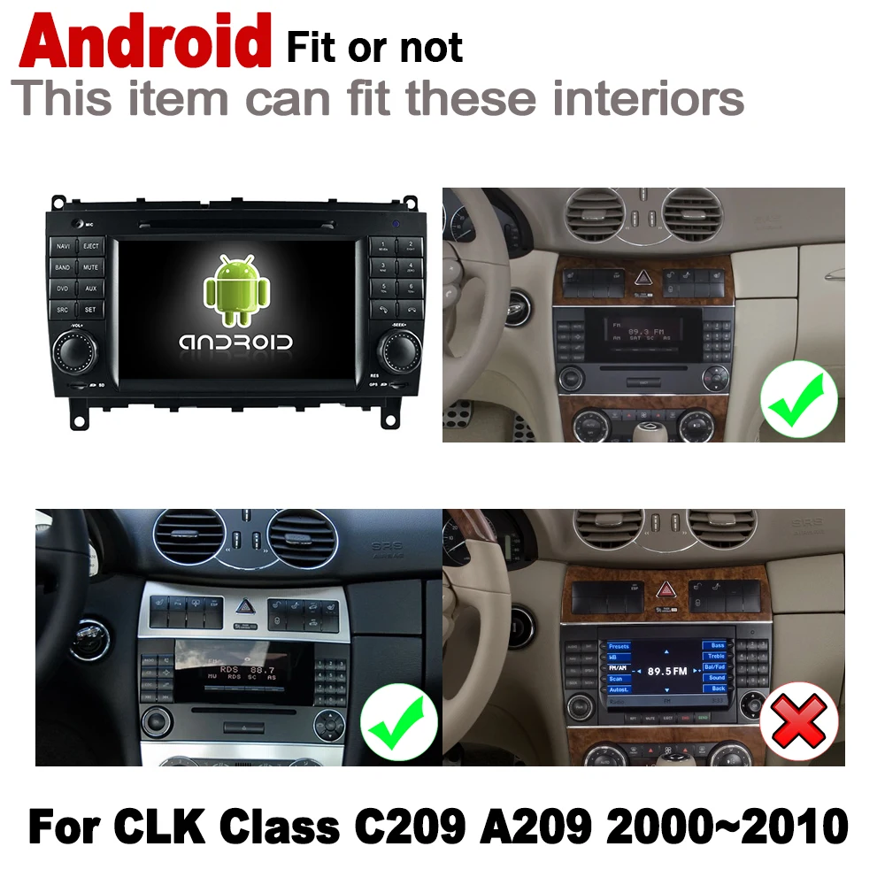 Автомобильный мультимедийный проигрыватель для Mercedes Benz CLK Class C209 A209 2000 ~ 2010 NTG HD
