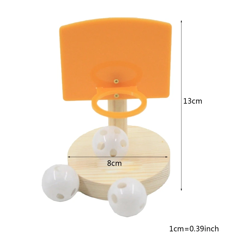 

Pet Birds Chew Toys Parrot Basketball Hoop Props Parakeet Bell Balls Puzzle Gift D0AC