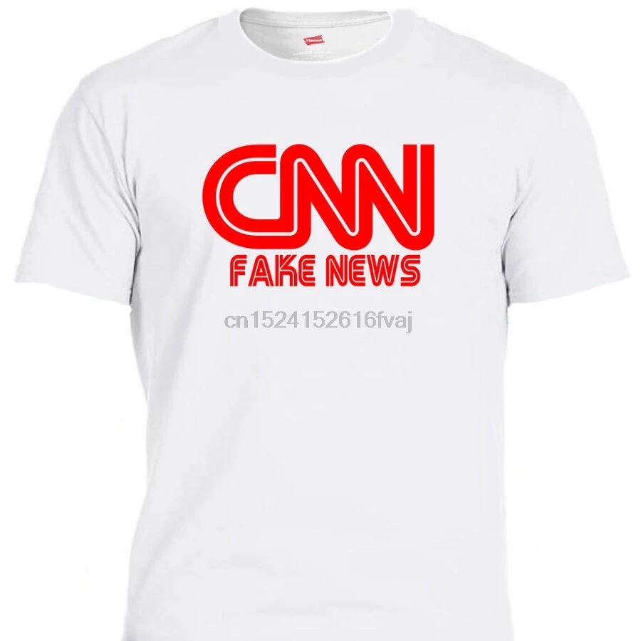 CNN поддельные новости Трамп Поддержка T SHIRTS 5XT 1199wht L @ K!|Мужские футболки| |