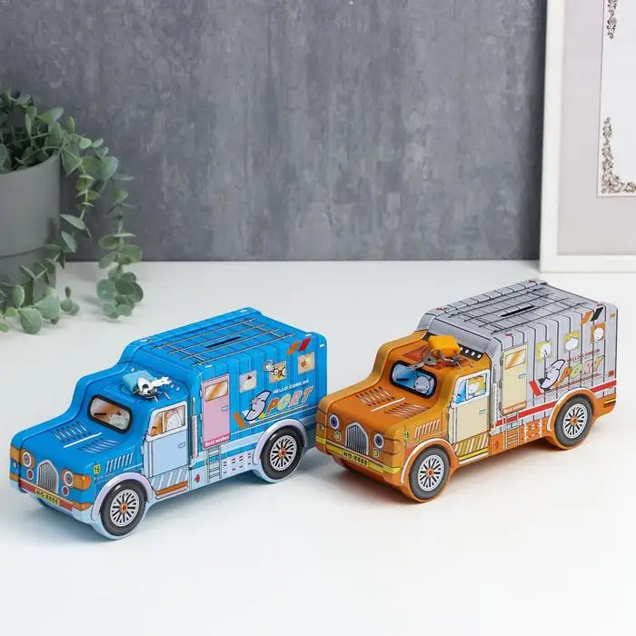 Копилка металл &quotГрузовик&quot МИКС 8 3х22 5х10 5 см|Копилки для денег| |