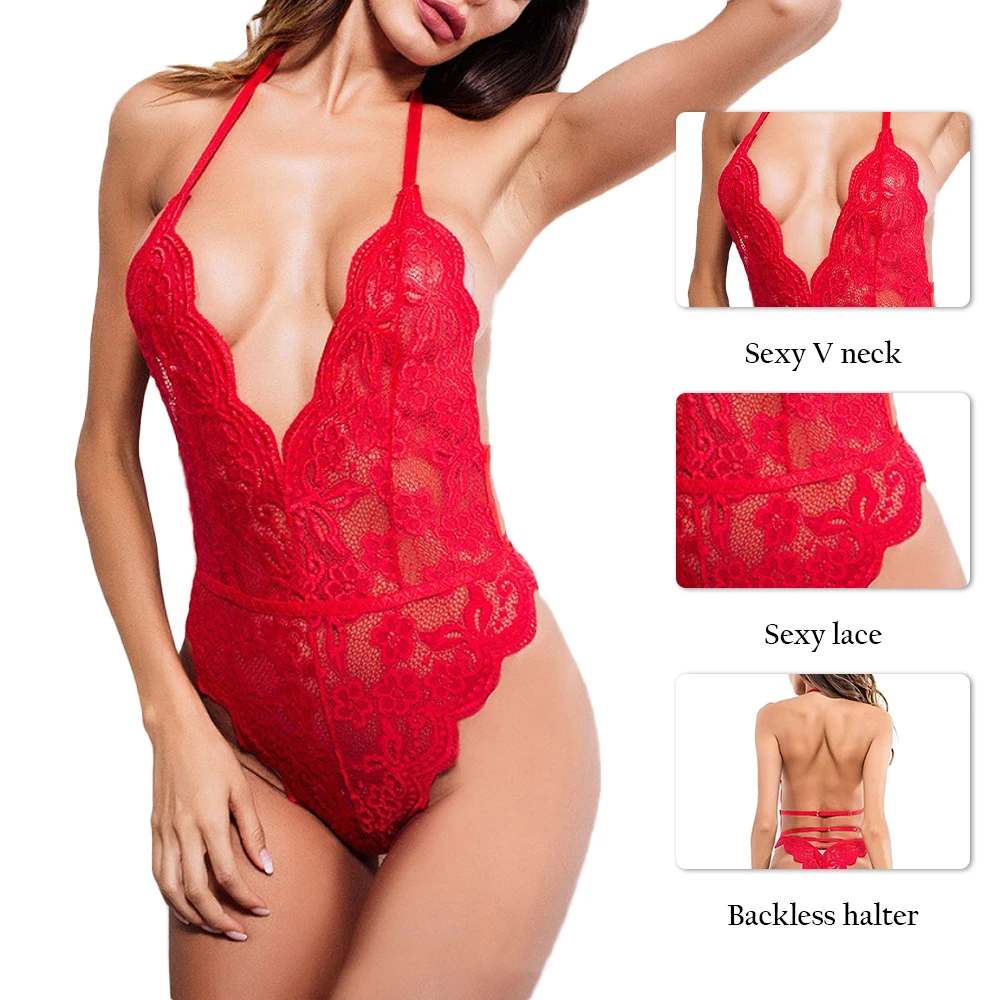 Женский сексуальный комбинезон с открытой спиной кружевное прозрачное боди