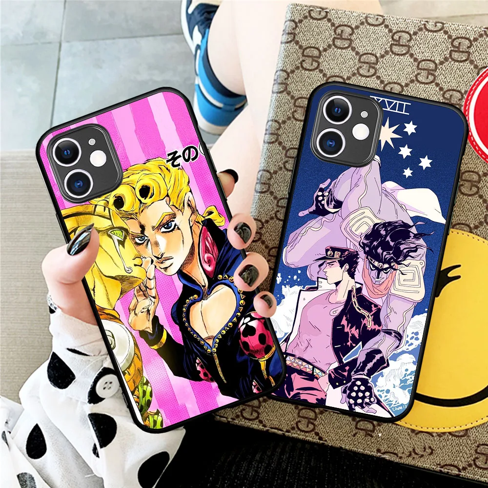 

Cool Anime JoJos Bizarre Adventure Phone Case For iPhone 12 11 Pro max 8 7 6 6S Plus XR X XS Max SE 2020 cartoon silicone Cover