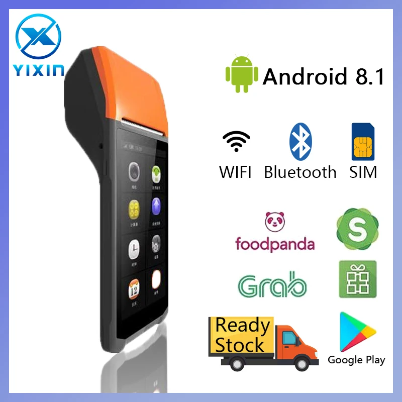 Новинка POS PDA Android Bluetooth-сканер терминал оплаты термопринтер для чеков Google Play E-bolate