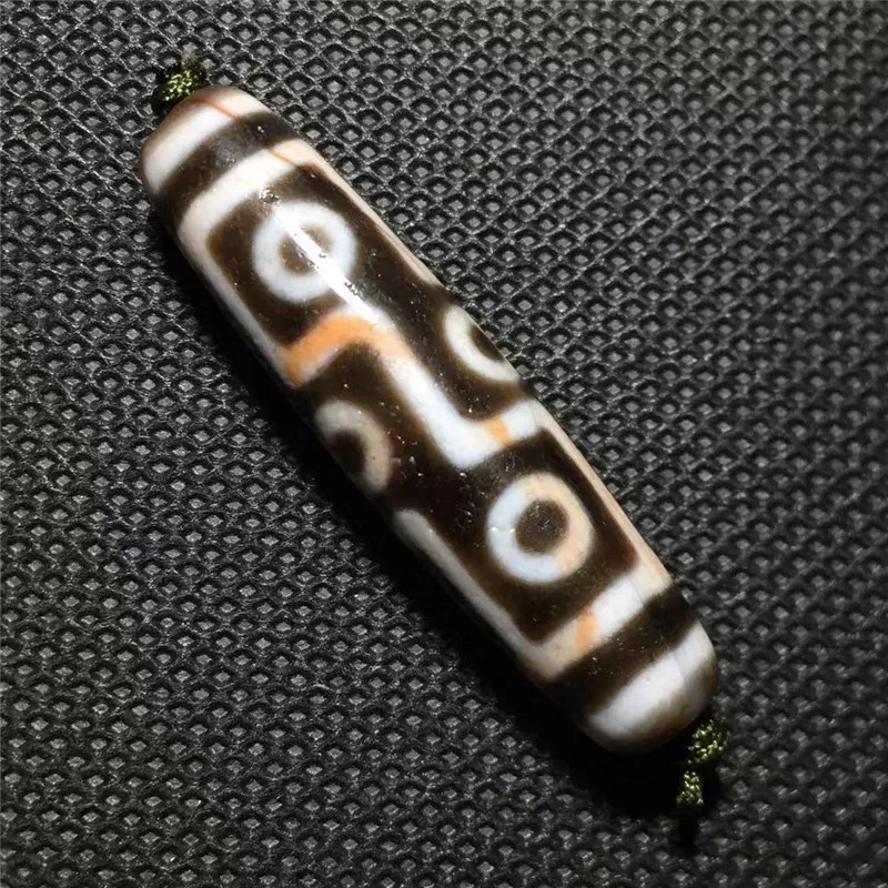 191021-5 Old and Cinnabar Dzi bead High Oily 9 Eyes King Beads Big Wisdom Totem Amulets Talisman Treasure Collectible free ship | Украшения