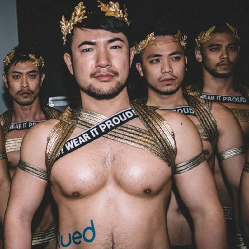 Сексуальный мужской нагрудный ремень для ночного клуба бара танца на шесте