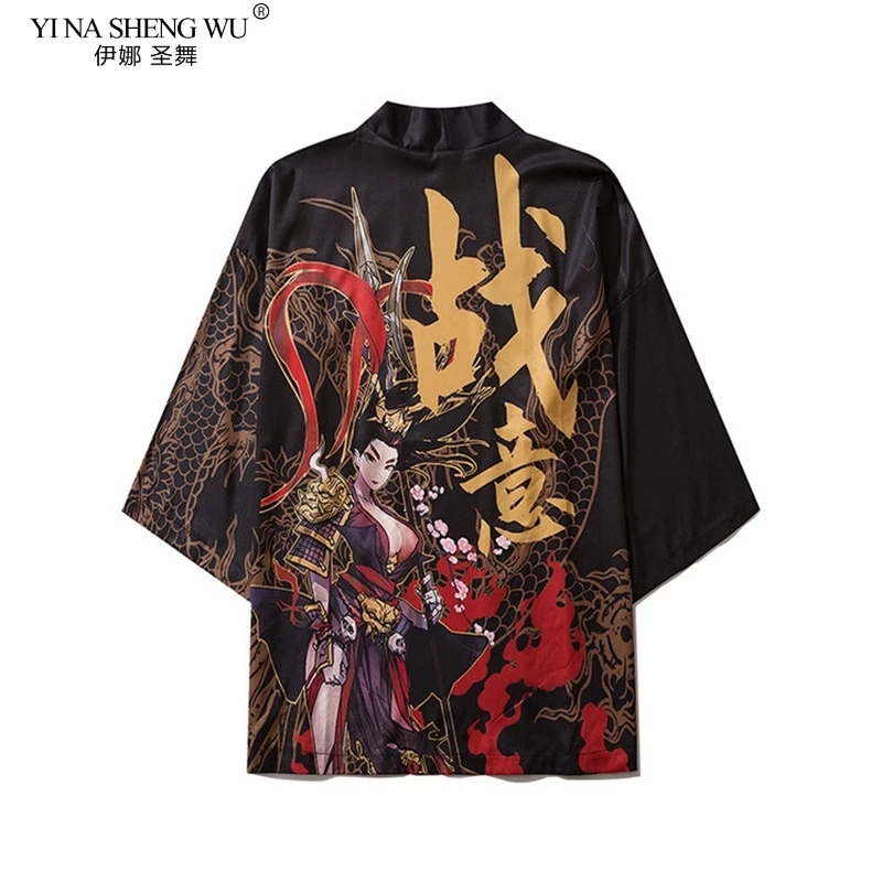 

Men Yukata Women Japanese Samurai Kimono Cosplay Traditional Jackets Harajuku Retro Cardigan Thin Shirt Loose Tops Chinese Coat