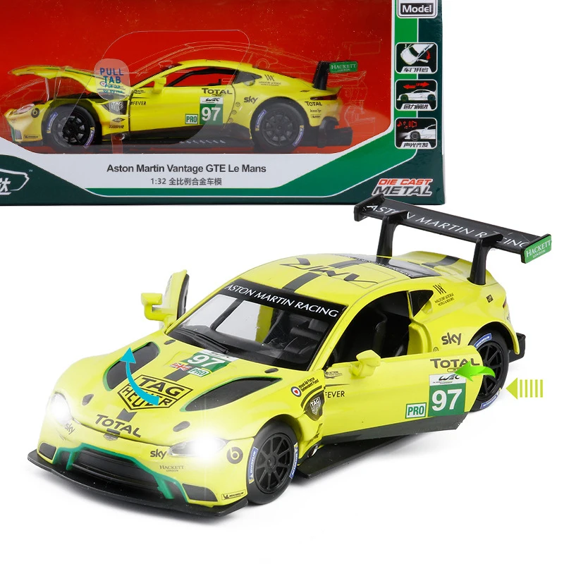 HOMMAT 1/32 Aston Martin Vantage GTE Le Mans модель автомобиля сплав литье под давлением игрушечная