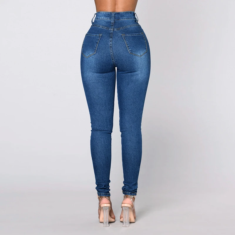 

Dilusoo Women High Waist Jeans Pants Elastic Denim Jeans 4 Season Pencil Pants woman skinny Stretch Casual Jeans ladies 2020