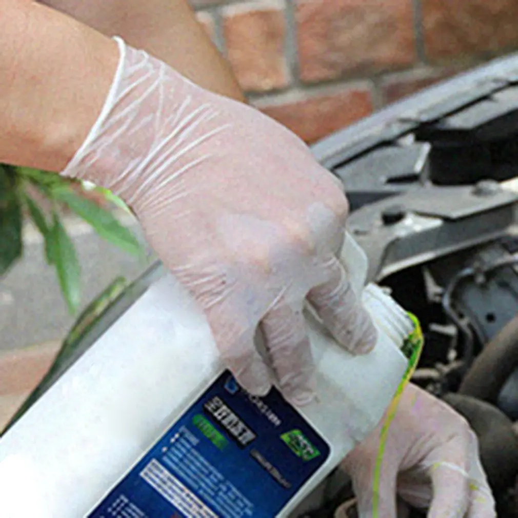 Одноразовые нитриловые перчатки 100 белых пищевых защитных перчаток |