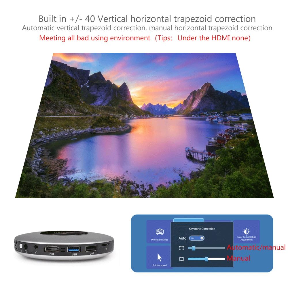ThundeaL DLP проектор WiFi мини карманный Pico Beamer T18 Max 2G + 32G умный портативный Android для