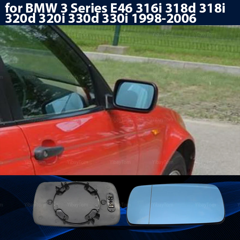 

Электрическое левое и правое синее зеркало заднего вида с подогревом для BMW 3 серии E46 316i 318d 318i 320d 320i 330d 330i 1998-2006