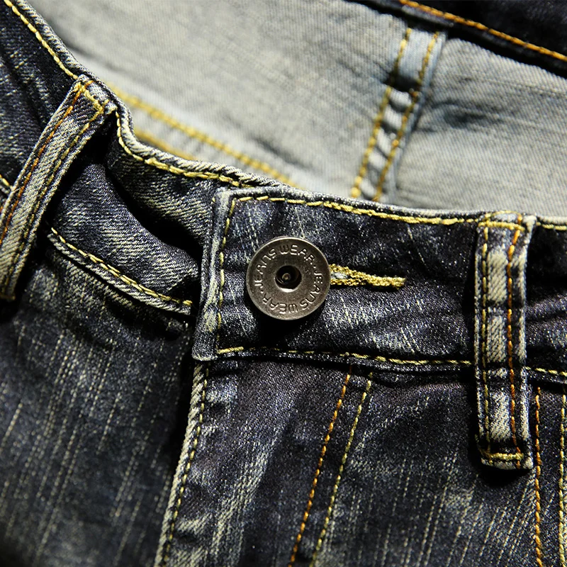 Мужские прямые джинсы в стиле хип-хоп с вышивкой дракона черные японский