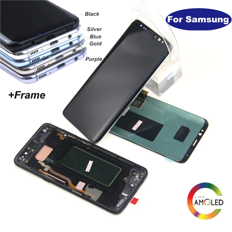 S8 ЖК-экран для samsung S8 G950 G950F ЖК-дисплей кодирующий преобразователь сенсорного экрана в сборе телефона