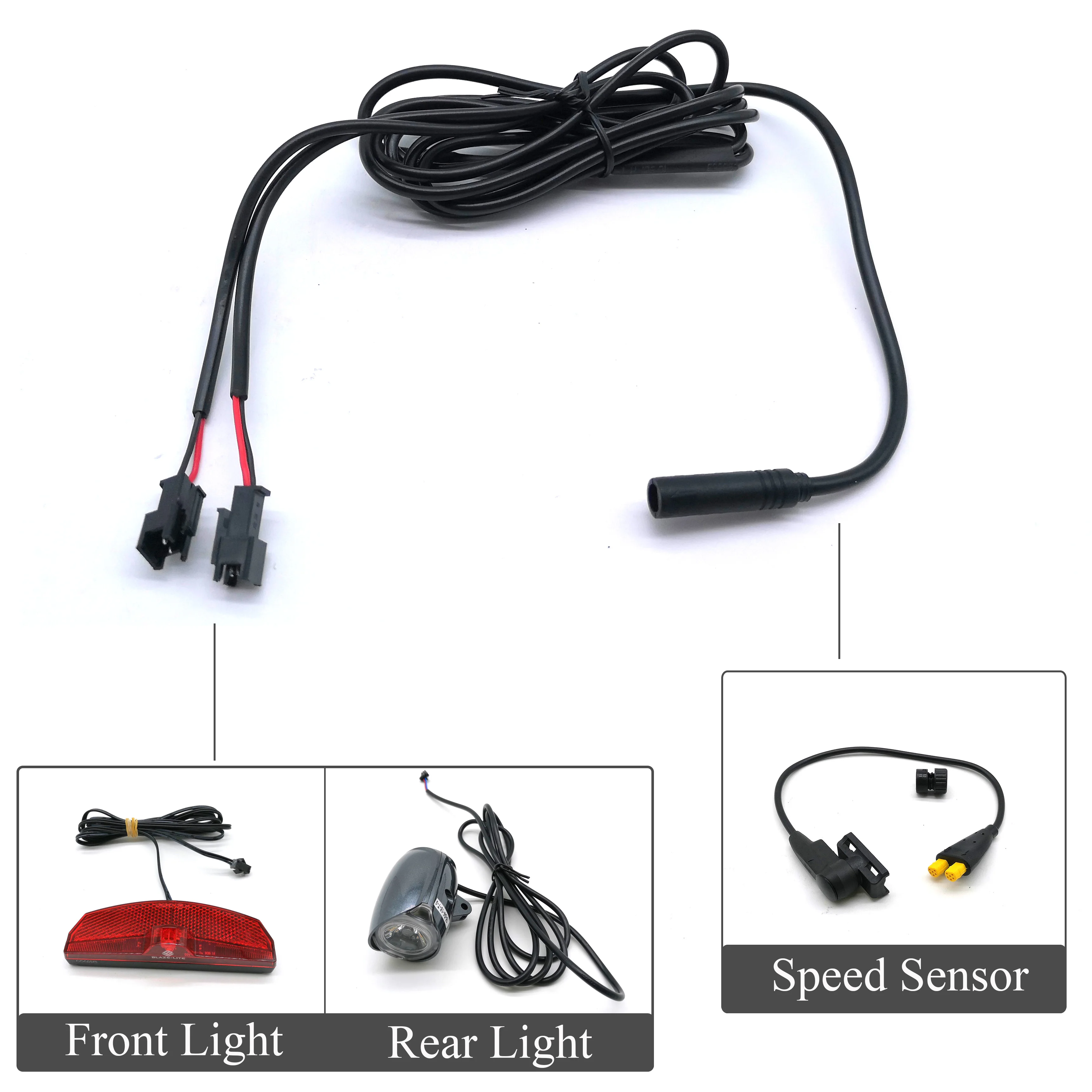 Датчик скорости BOLLFIT TSDZ2 с сплиттером Y для фар и соединений заднего света лампы 6