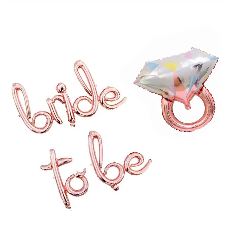 Розовое золото буквы Невеста быть фольга шар Mr Mrs свадебное украшение свадебный