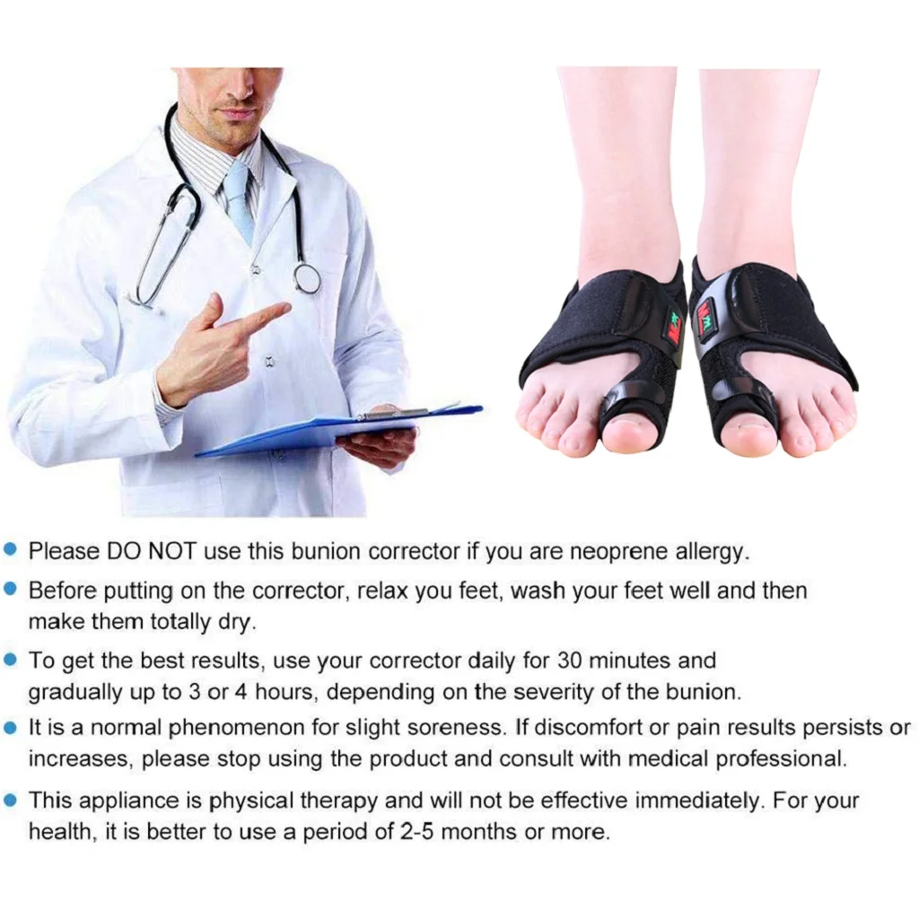 

1 Pair Big Toe Bunion Foot Splint Straightener Corrector Hallux Valgus Pain Relief