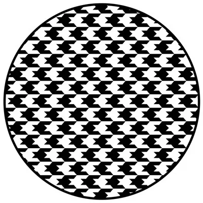 

Modern Fashion Classic Black And White Houndstooth Round Bedroom Living Room Short Crystal Velvet Hallway Carpet Floor Mat