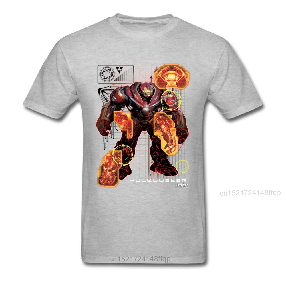 Hulkbuster Analysis 2018 мужская белая футболка с 3D принтом робота летняя хлопковая одежда