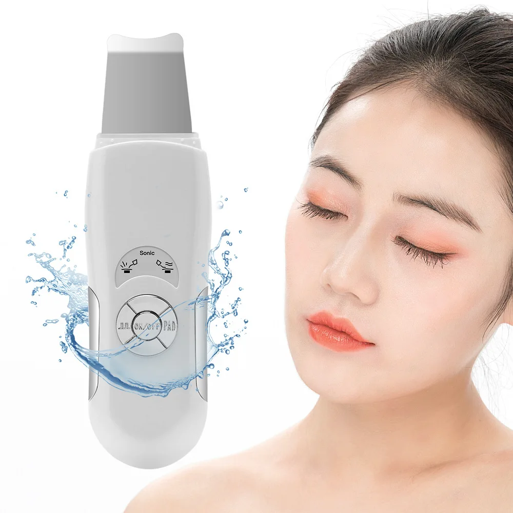 Ultrasonic Skin Cleaner Pore Deep Cleansing Beauty Apparatus Removing Blackhead Cutin Facial Lifting Shovel Knife Face Scrubber