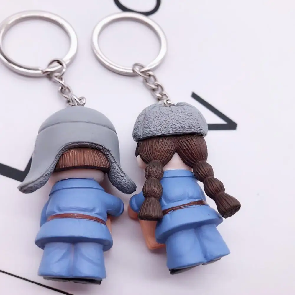 

WANGAIYAO2021 new creative young couple doll handmade creative keychain car key ring bag pendant gift bag bag pendant fashion je