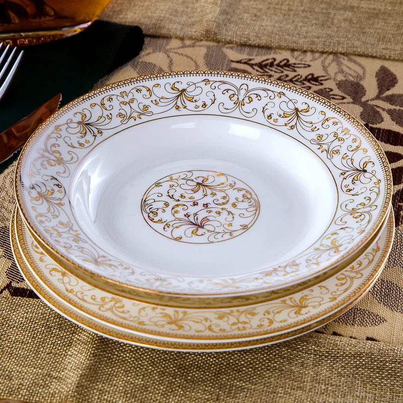 Чаша тарелка Цзиндэчжэнь керамическая чаша Бытовая рисовая стейк Европейская