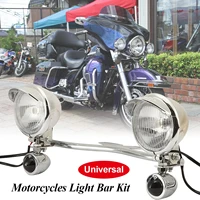 12v universal motorcycle headlight passing fog light lamp front mounts holder for hondayamahakawasakisuzukitriumpcaferacer