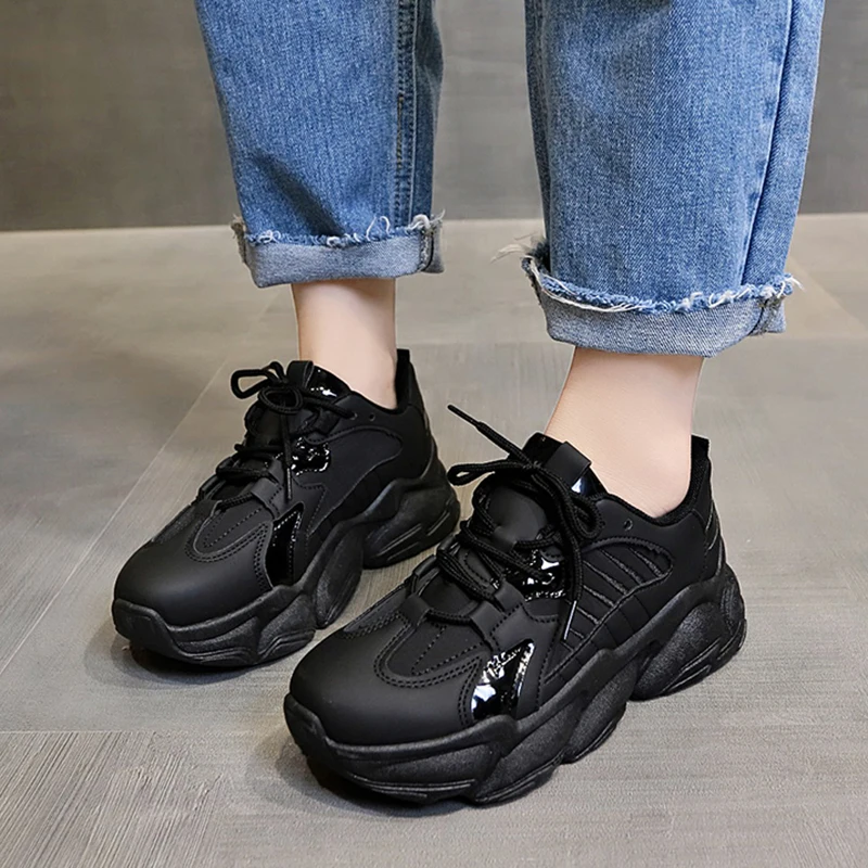 

Lucyever 2021 New Plush Platform Sneakers Women Autumn Winter Waterproof Non-slip Vulcanize Shoes Woman Thick Sole Warm Sneakers