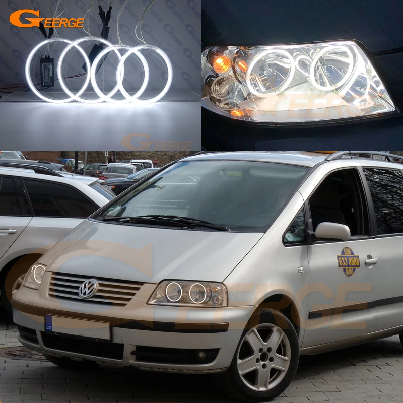 Для Volkswagen VW SHARAN Seat Alhambra Facelift 2000 2010 отличные ультра яркие CCFL ангельские глазки Halo